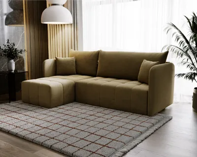 Obrázek produktu pro FURMEB PEROO Rohov Pohovka ve Tvaru L s Funkc Span 210x140x91cm SvÄtle hnÄd