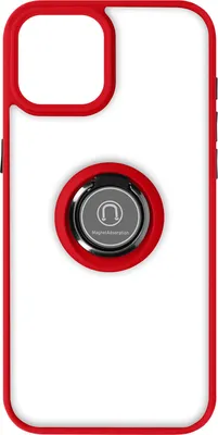 Productafbeelding van Avizar, beschermhoes met ringhouder voor de Apple iPhone 15 Plus, rood