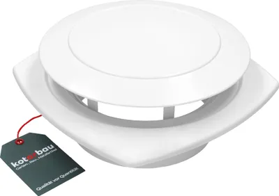 Immagine prodotto di KOTARBAU® Valvola a disco tonda per attacco tubo Ø 160mm Bianco Anemostat Valvola a disco per aria di scarico Griglia di ventilazione Valvola a soffitto Diffusore in plastica a soffitto Aria di scarico Valvole di ventilazione Coprire la parete di uscita Soffitti Dif