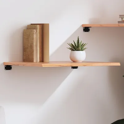Obrázek produktu pro Maison Exclusive – Nástěnná police, tmavě hnědá, rozměry 60x50x2 cm, masivní dřevo, dub, ošetřená