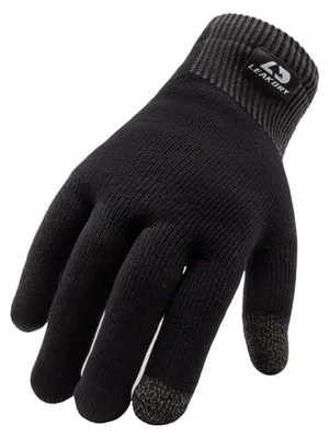Produktbild von Thermo-Winterhandschuhe Unisex M Schwarz Wasserdicht Wolle Touchscreen 3-lagig Winddicht