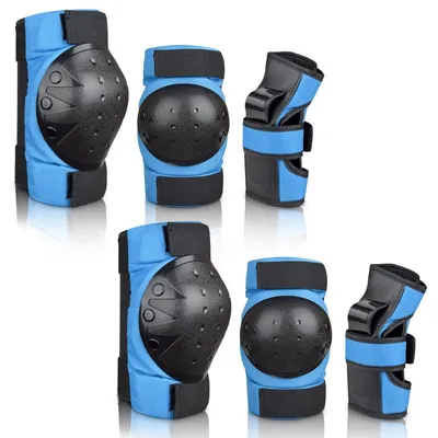 Produktbild von 6-teiliges Kinder-Schutzset , Knie- und Ellenbogenschützer für Inline-Skates, Skateboard & Sport, ideal als Schutzausrüstung für Kinder
