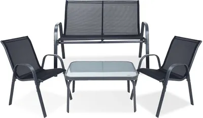 Immagine prodotto di Set di mobili da giardino Mobili da giardino Mobili da patio Set da giardino 4 pezzi.