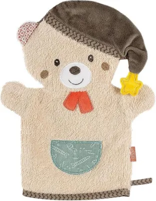 Produktbild von Waschhandschuh Bär – Waschlappen mit Tiermotiv