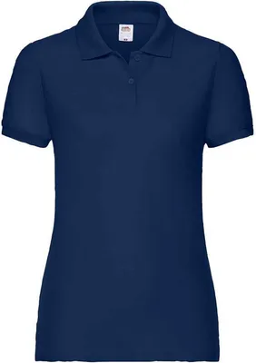 Produktbild von Fruit of the Loom Damen Poloshirt Lady Fit Piqué PC4160 (S) (Marineblau)