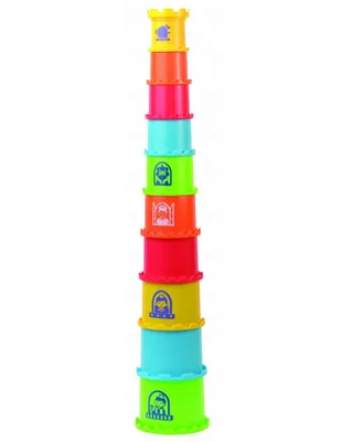 Produktbild von Kubeczkowa Wieża Stapelbecher, bunt, 10 Becher, 55 cm maximale Turmhöhe