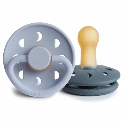 Produktbild von FRIGG Kirsch-Schnuller aus 100% Natur Baby Sauger Größe 2 Farbe: Blue/Slate