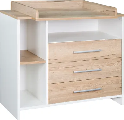 Produktbild von Schardt Wickelkommode Eco Plus Wickelhöhe: 93 cm, H: 98 cm B: 113 cm T: 54/70 cm - Farbe: Braun/Weiß; 05 566 09 00