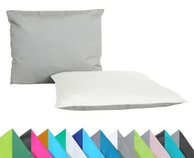 Produktbild von JACK 2er Set Wende Outdoor Kissenhülle Kissenbezug 2-farbig 30x50cm Wasserfest Lounge Kissen Garten Stuhl Lotus Effekt, Farbe:Elfenbein - Grau
