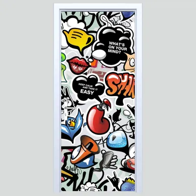 Produktbild von Graffiti-Türaufkleber aus Stoff 185PD