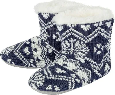 Imagen del producto de Zapatillas de estar por casa para niños, forradas, talla 20/21, color azul