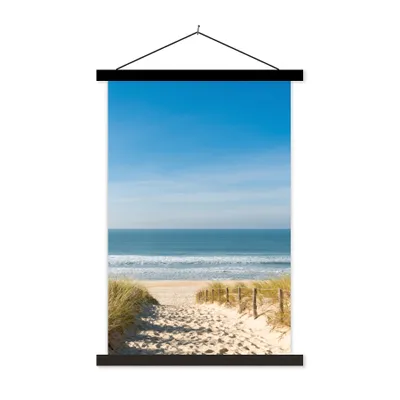 Produktbild von MuchoWow® Textilposter Strand - Meer - Düne - Sand - Sommer 120x180 cm mit schwarzem Rahmen - Fotos