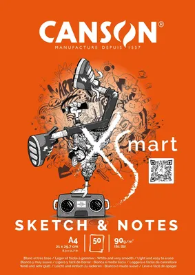 Immagine prodotto di CANSON C32250P003 Blocco da disegno per schizzi - A4, 50 fogli, 90 g/m², bianco