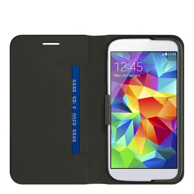 Zdjęcie produktu dla Belkin Basic Wallet BookCover Autowake dla Galaxy S5, czarny