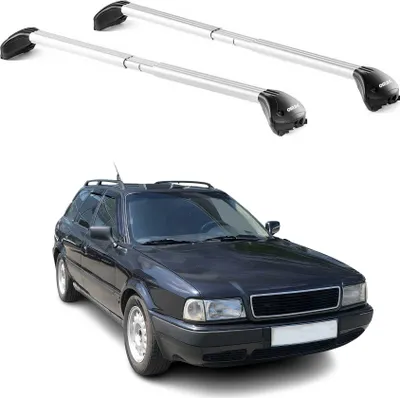 Produktbild von Dachträger Grundtäger für Audi 80 Avant 1992-1995 100kg Alu Silber 2 tlg ABE