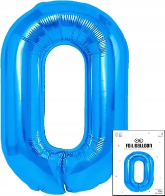 Obrázek produktu pro fóliový balónek číslo 0 modrý na narozeninovou párty 40cm