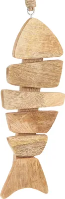 Produktbild von Holzfisch Deko Hängedeko Natur Jute Maritim 27cm