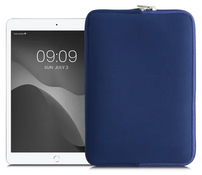 Produktbild von kwmobile Tablet Hülle kompatibel mit 9,7"-11" Tablet - Universal Neopren Tasche Cover Case - Schutzhülle Sleeve in Dunkelblau