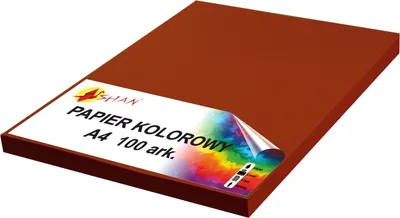 Zdjęcie produktu dla Papier kolorowy A4 80g czerwony ciemny 100 arkuszy