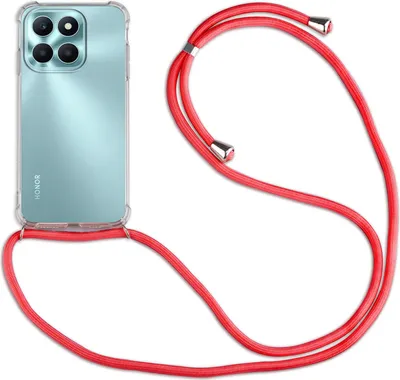 Produktbild von Handykette für Honor X6B Handyhülle mit Band Case Hülle mit Kordel Handy Tasche Rot