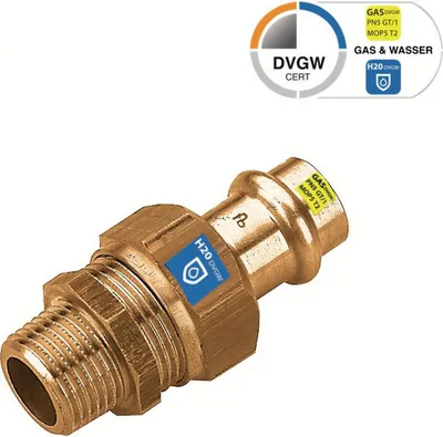 Produktbild von Sanpro Pressfitting Übergangsverschraubung Außengewinde, Größe V 18 - 3/4"