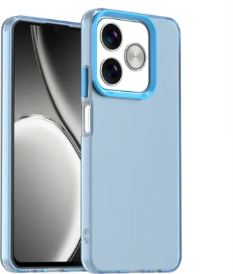 Produktbild von Handyhülle für Realme C61 Schlank Durchscheinend Matt Stoßfest Schutzhülle Blau