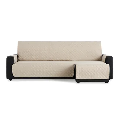 Produktbild von BESTCOVERS Rechtsseitig Ecksofaschutz Schonbezug Schutzbezug Ecksofa mit Ottomane Ecksofaschoner Ecksofabezug Sofaschonbezug (200 cm, Beige)
