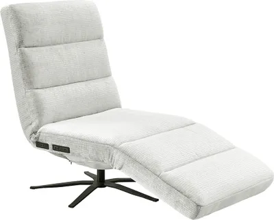 Produktbild von KAWOLA Relaxliege ALINA motorisch Cord Vintage weiß