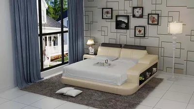 Immagine prodotto di Letto Design Letti in pelle Camera da letto moderna 140/160/180 LB8810