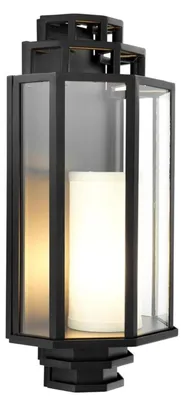 Immagine prodotto di Casa Padrino lampada da parete nera 24 x 15 x H. 48,5 cm - Lampada da parete per hotel e ristoranti