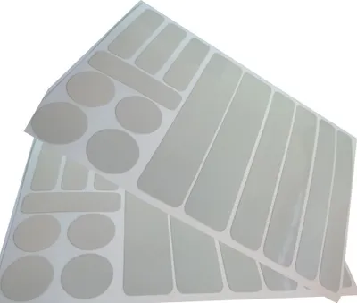 Produktbild von Kinderwagen Reflektoren 28 reflektierende sichtbare Warnaufkleber weiß