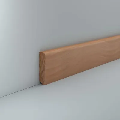 Produktbild von Sockelleiste Holz Buche 13 x 58 Unbehandelt 2,40 Meter Fußleiste