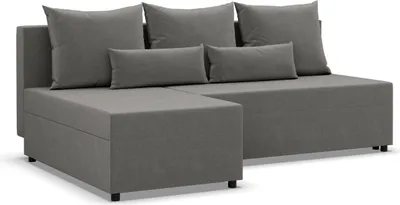 Produktbild von FERMO - Ecksofa mit Schlaffunktion, Bettkastem, Komfort und Still, grau