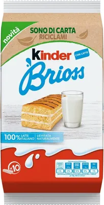 Produktbild von 120x Kinder Ferrero Brioss Kuchen mit Milch italienisch classic brioche kekse
