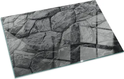 Produktbild von Naturstein-Muster – Glasbodenplatte für – Kaminofen – Kaminplatte Glas – Schutzglas – Funkenschutzplatte –Glasbodenplatte Feuerfeste – Hitzeschutzplatte – Bodenschutz aus Glas – 100x70 cm