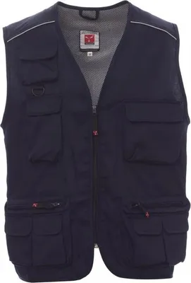 Produktbild von PAYPER Weste POCKET – funktionale Arbeitsweste mit vielen Taschen, robust, leicht, für Handwerk, Logistik, Outdoor marineblau 5XL