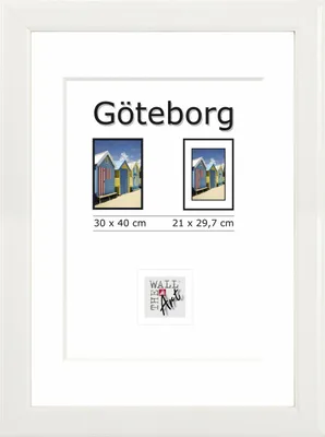 Produktbild von Holz Bilderrahmen Göteborg weiß, 30 x 40 cm