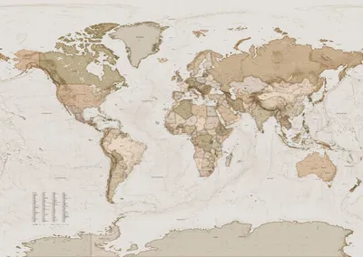 Obrázok produktu pre Komár nástenná mapa Zeme béžová - 611638 - 350 x 250 cm