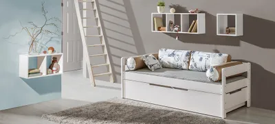 Immagine prodotto di Letto con rete letto matrimoniale 2 x letti letto per bambini letto per giovani letto contenitore NUOVO