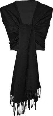 Produktbild von Halstuch aus Viscose - Stola Schal 185 x 70 cm | Schwarz
