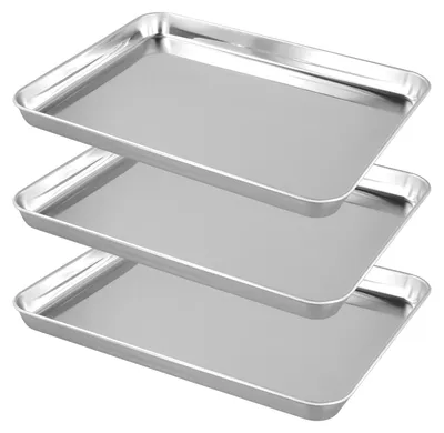 Zdjęcie produktu dla Solidchoice - Zestaw 3 blach do pieczenia ze stali nierdzewnej
