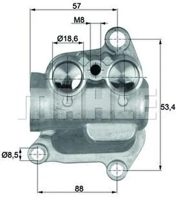 Produktbild von MAHLE Ölkühler-Thermostat TO 12 100 für BMW X5 (E70)
