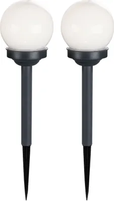 Produktbild von 2er Set LED Solar Kugel Steckleuchten für Ihren Außenbereich