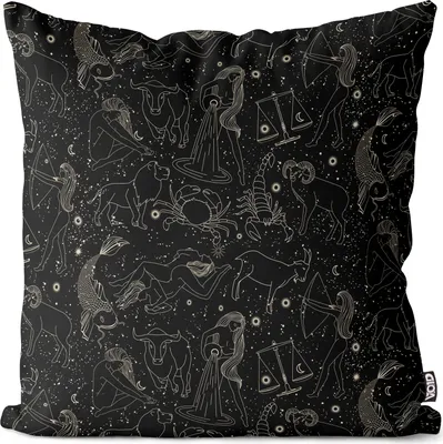 Produktbild von VOID Sternzeichen Astrologie Geburtstag Kissenbezug Kissenhülle sofa couch wohnzimmer dekoration wasserfest Outdoor Kissen bezug deko
