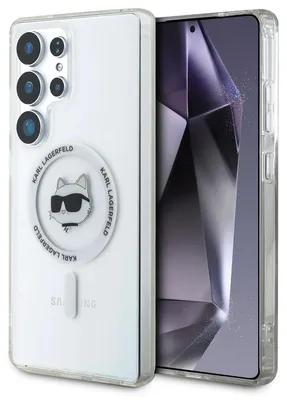 Obrázok produktu pre KARL LAGERFELD case passend für SAMSUNG S25 Ultra KLHMS25LHLSCHH (Magnetic IML Metal Choupette Head) white