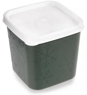 Obrázek produktu pro Nádoba na potraviny s víkem - 380 ml - plast - zelená