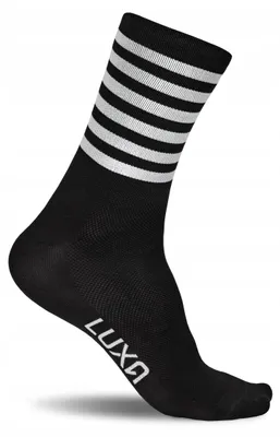 Produktbild von LUXA Radsocke Stripes Schwarz L Atmungsaktiv