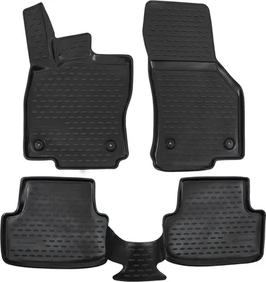 Produktbild von J&J AUTOMOTIVE | 3D Design Gummimatten Gummifußmatten Für Audi A3 (8V) 2012-2020 Hatchback, Schwarz, Anti-Rutsch, Ohne Geruch, mit Tunnel, Allwetter, 3cm Hoher Rand
