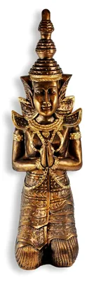 Produktbild von Große Buddha Figur als betender Tempelwächter, Thai Buddha Skulptur