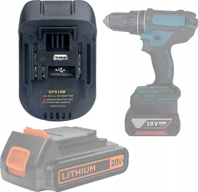 Zdjęcie produktu dla Rosfix Adapter/konwerter Akumulatora Black&Decker/Stanley 18 V do Makita 18 V (BPS18M)